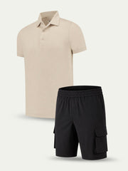 Lux Cargo Set - Beige / Black