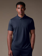 Lux Zipper Polo - Navy
