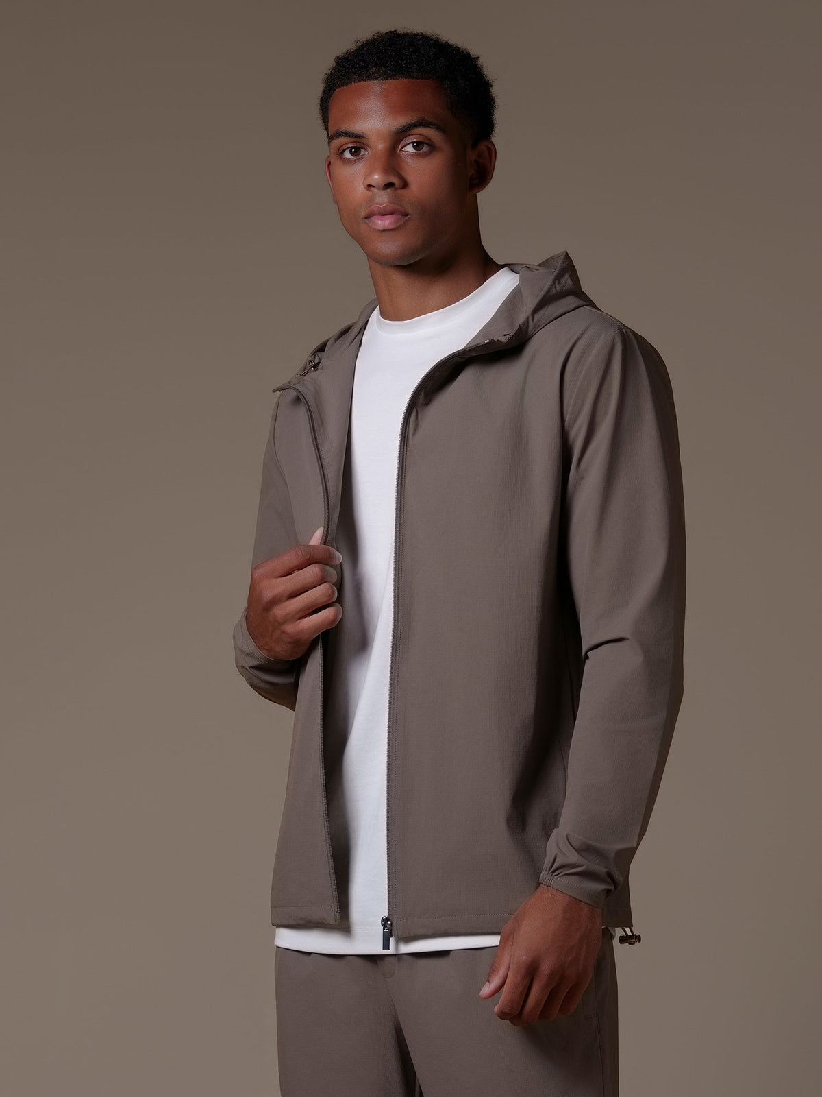 Tech Windbreaker - Taupe