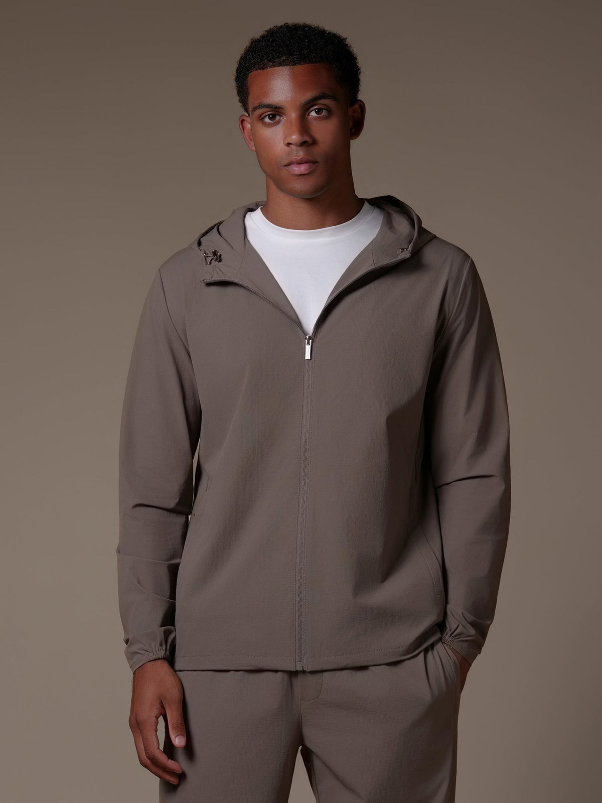 Tech Windbreaker - Taupe