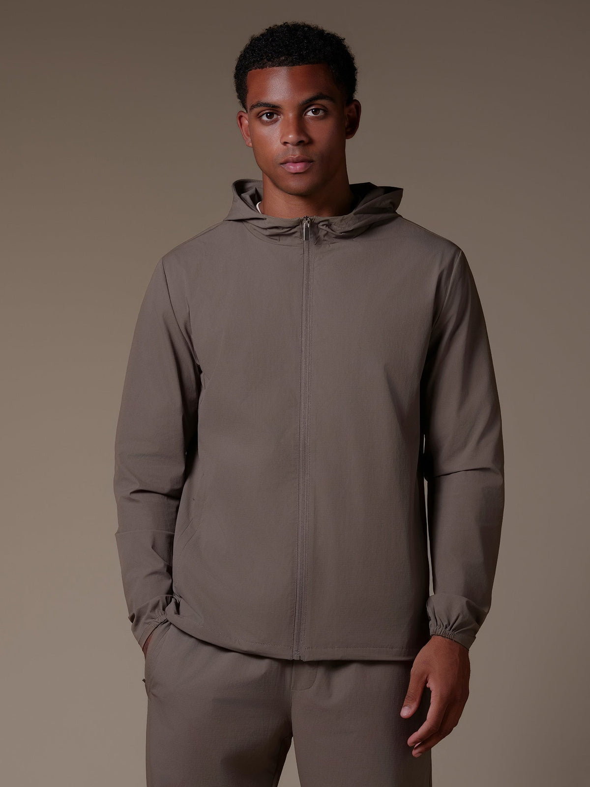 Tech Windbreaker - Taupe