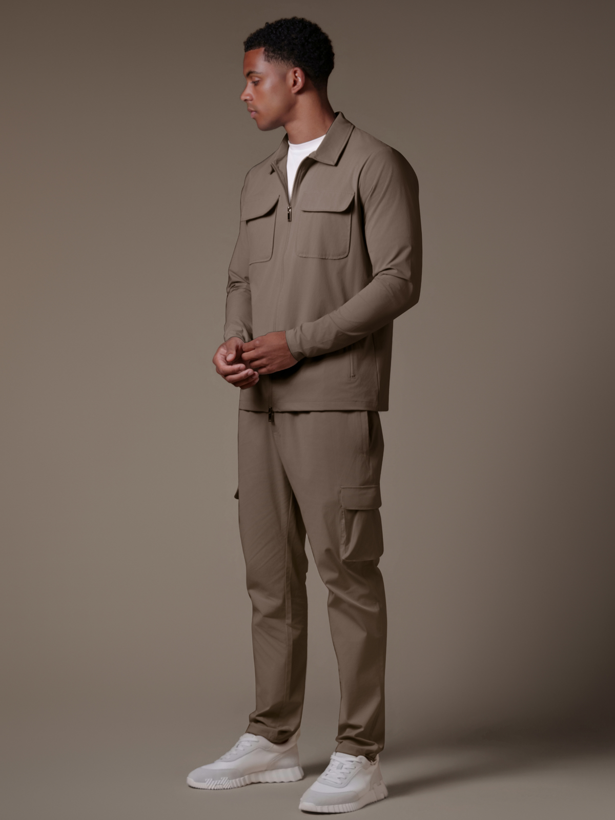 Cargo Tech Jacket - Mocca