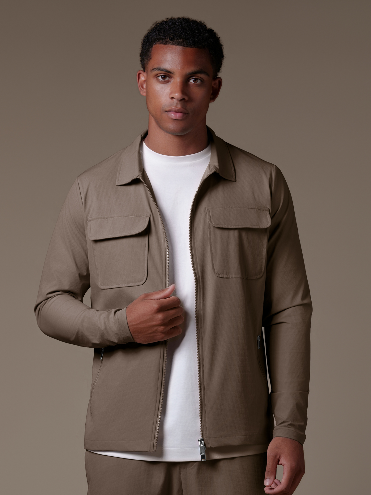 Cargo Tech Jacket - Mocca
