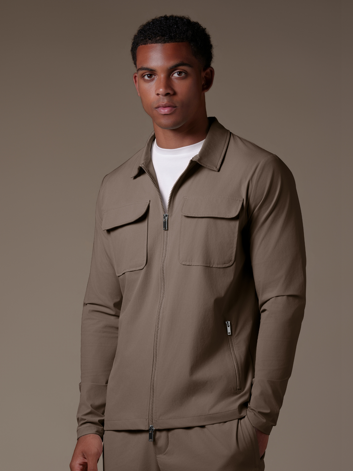 Cargo Tech Jacket - Mocca