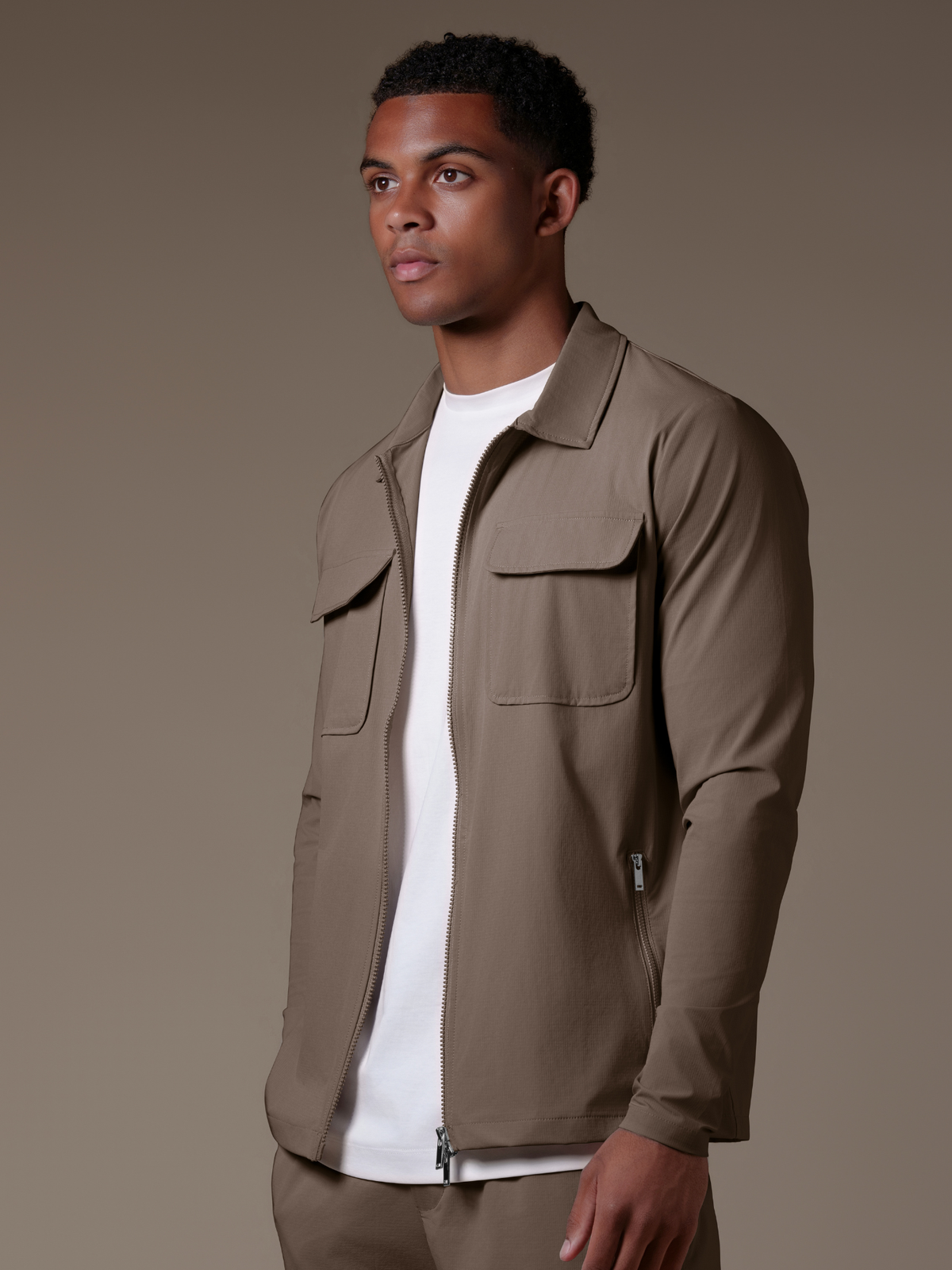 Cargo Tech Jacket - Mocca