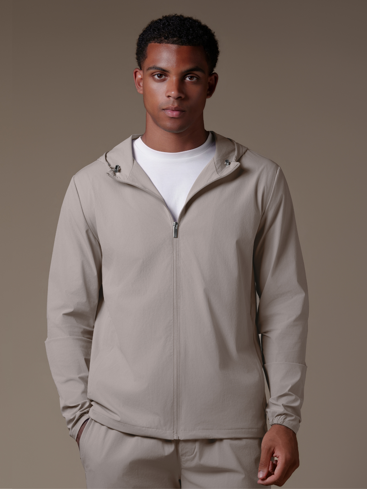 Tech Windbreaker Set - Beige