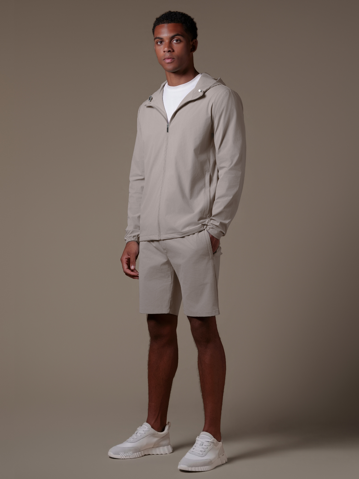 Tech Windbreaker Set - Beige