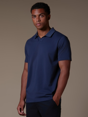 Buttonless Polo - Navy