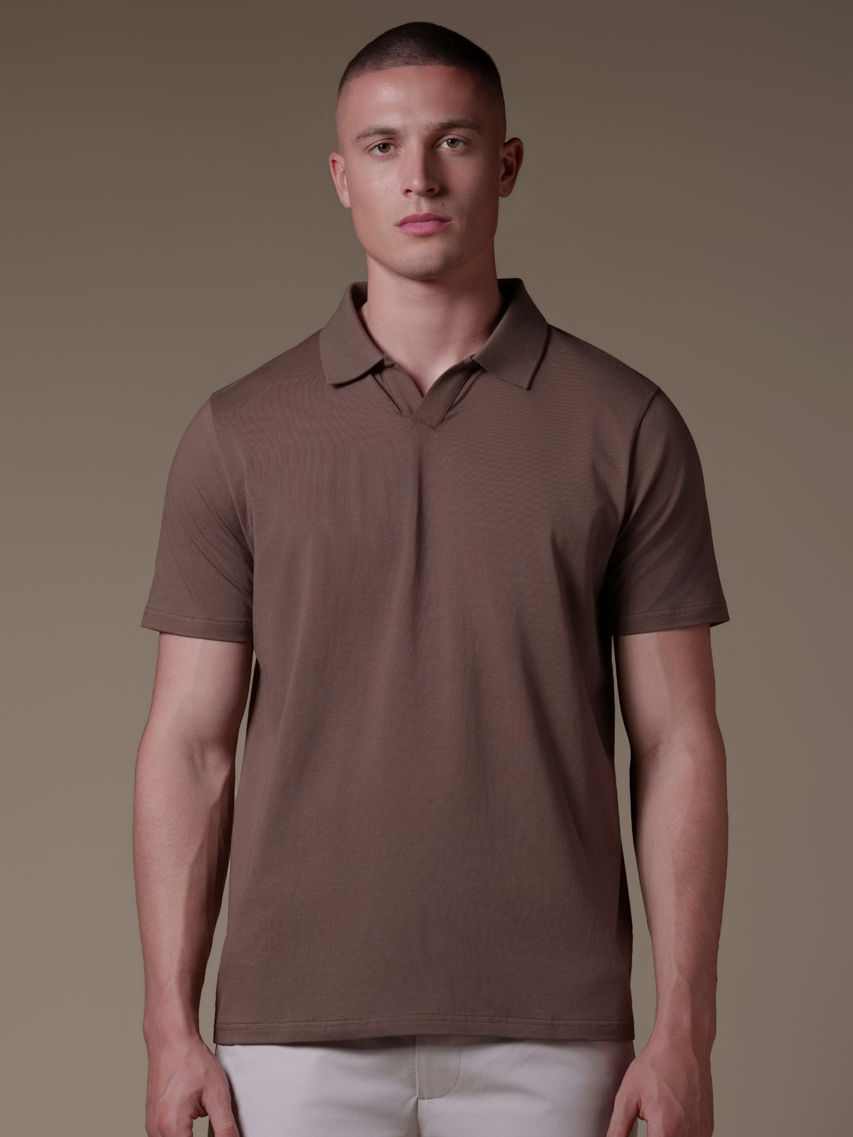 Buttonless Polo - Mocca
