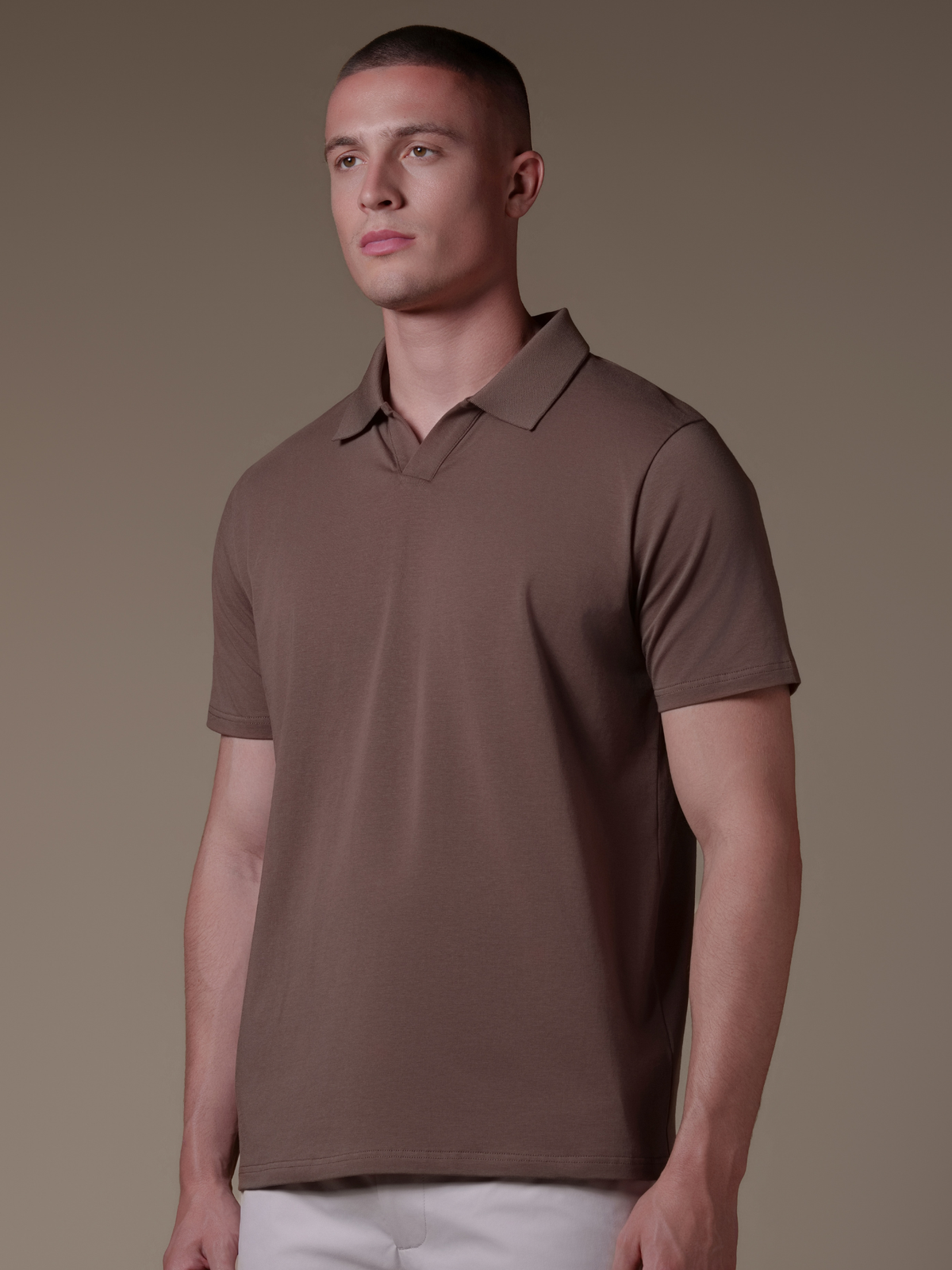 Buttonless Polo - Mocca
