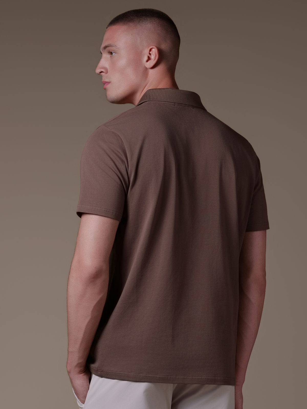 Buttonless Polo - Mocca