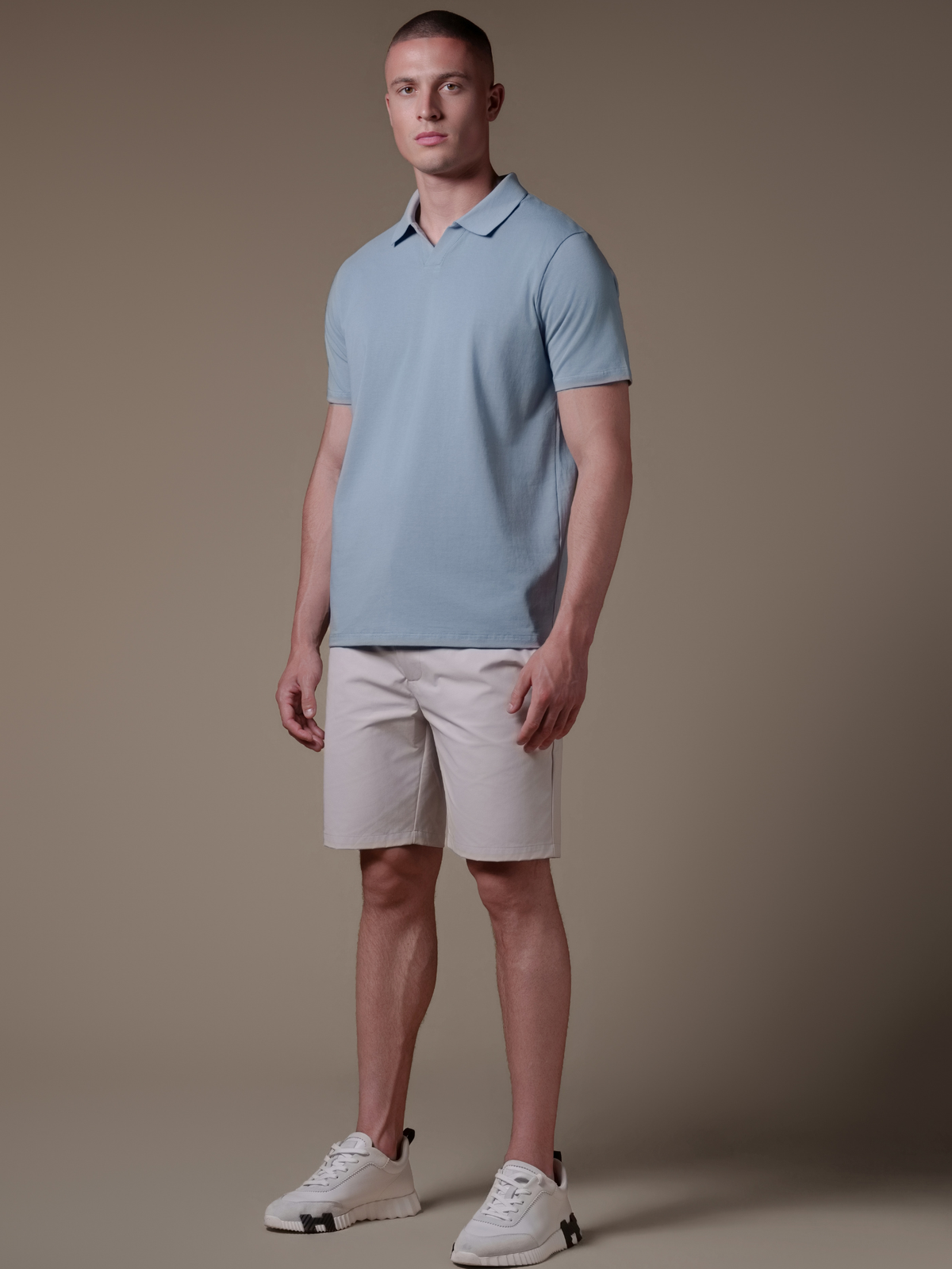 Buttonless Polo - Light Blue