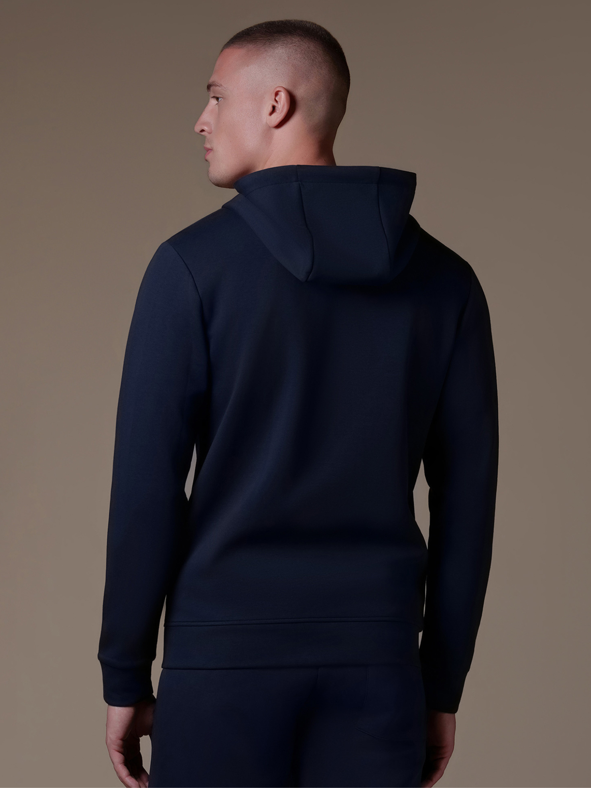 Interlock Flow Zip Hoodie - Navy