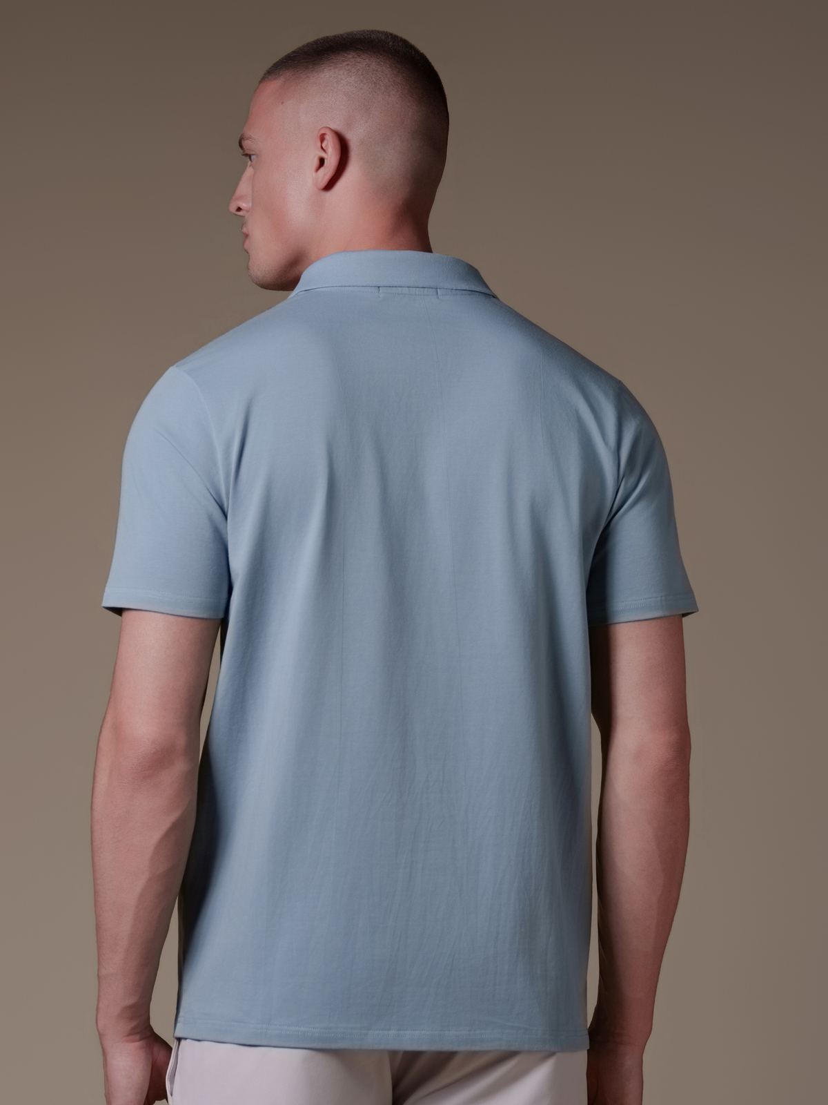 Buttonless Polo - Light Blue