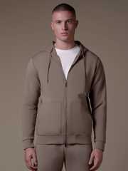 Interlock Flow Zip Hoodie - Taupe