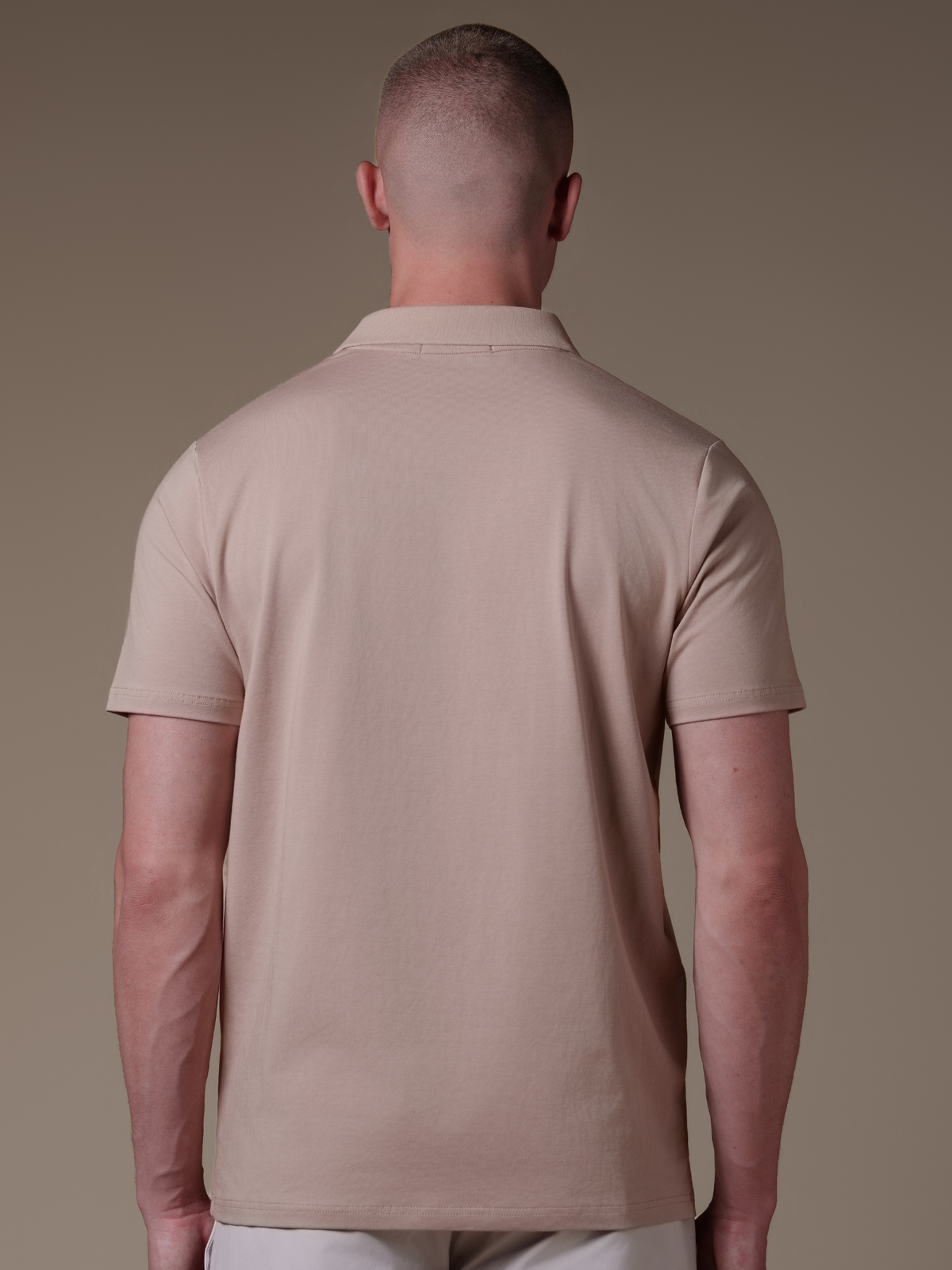 Buttonless Polo - Beige
