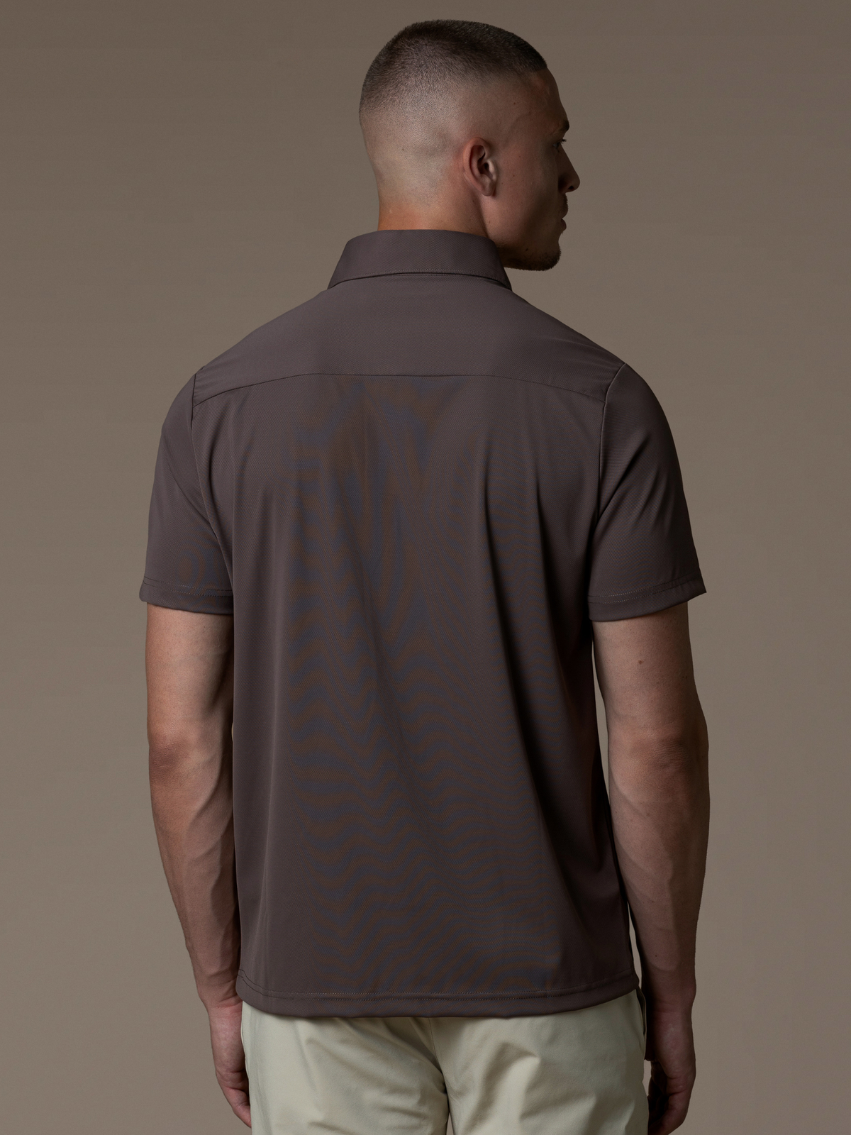 Tech Zipper Polo - Mocha