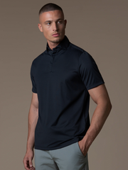 Tech Zipper Polo - Black