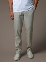Linen Trousers - Beige