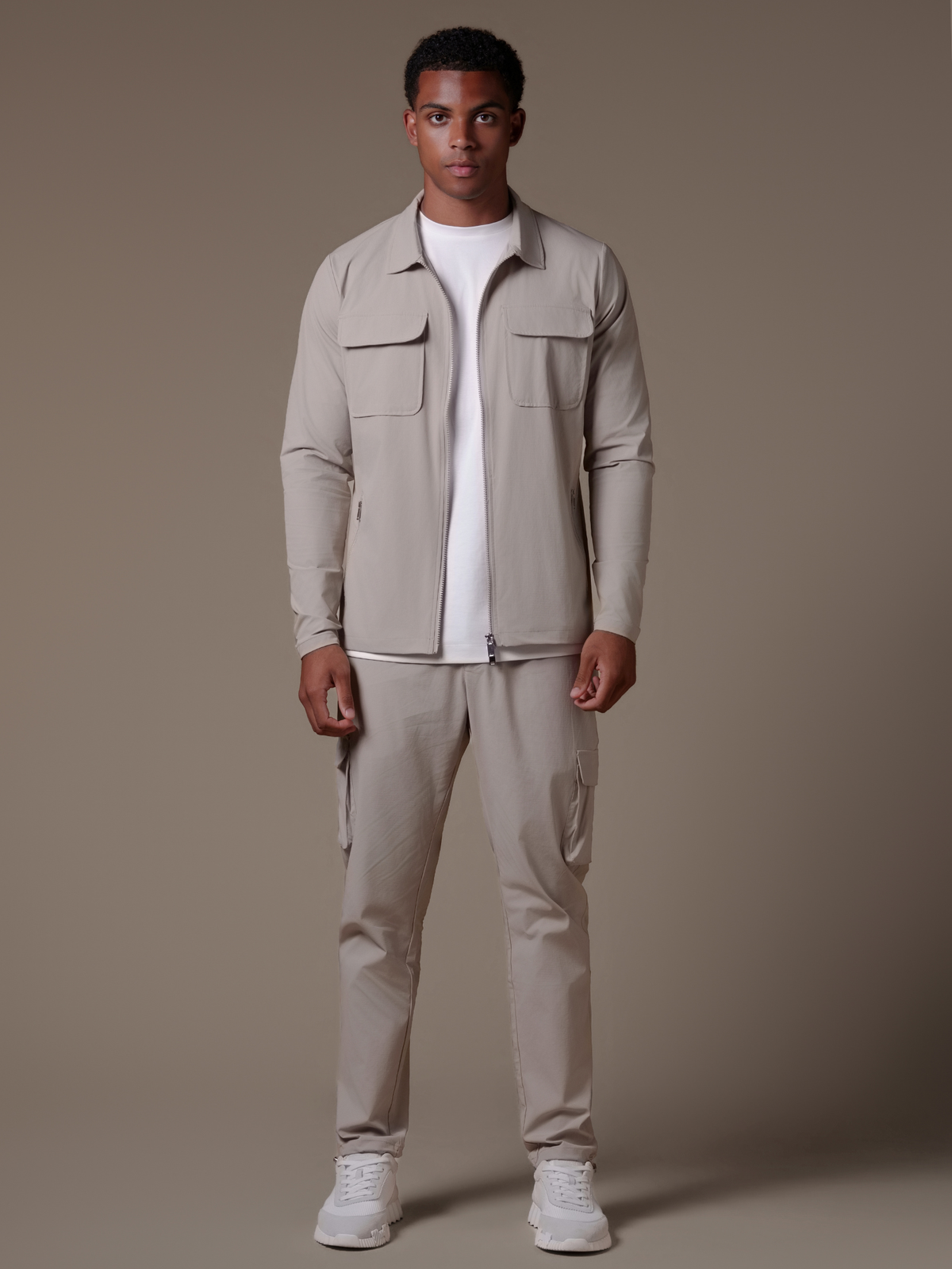 Cargo Tech Jacket - Beige