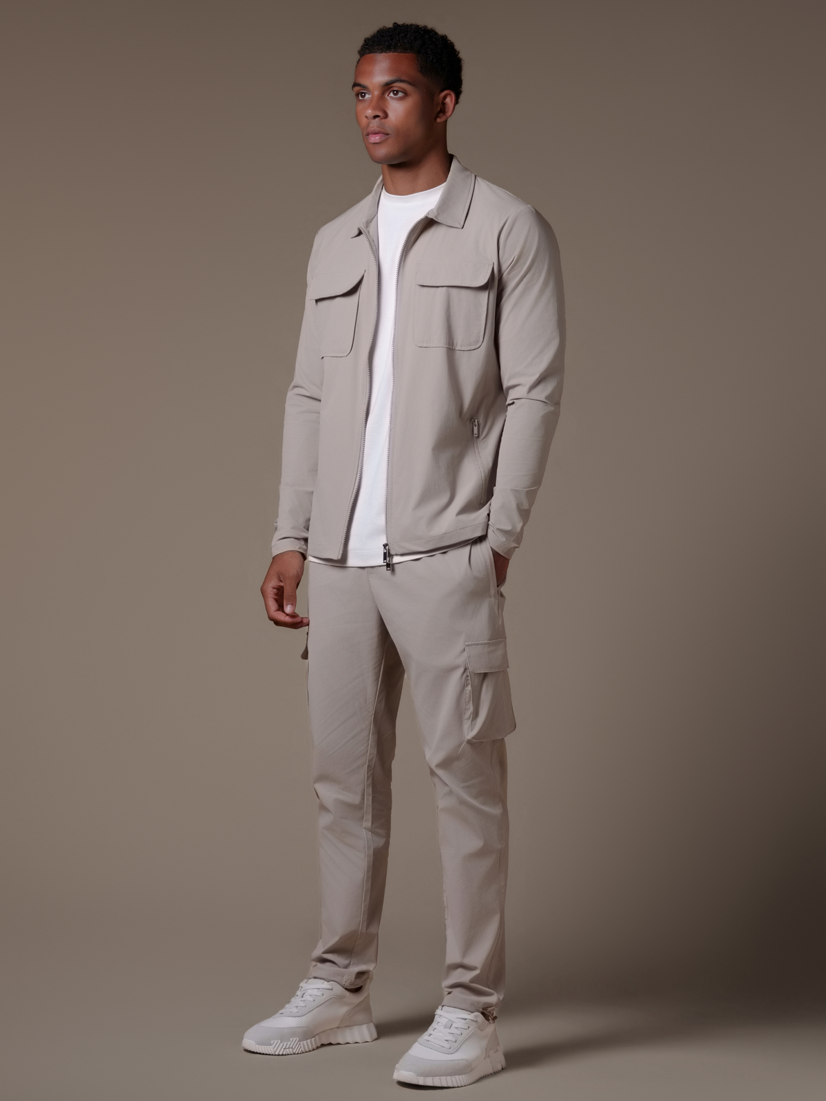 Cargo Tech Jacket - Beige