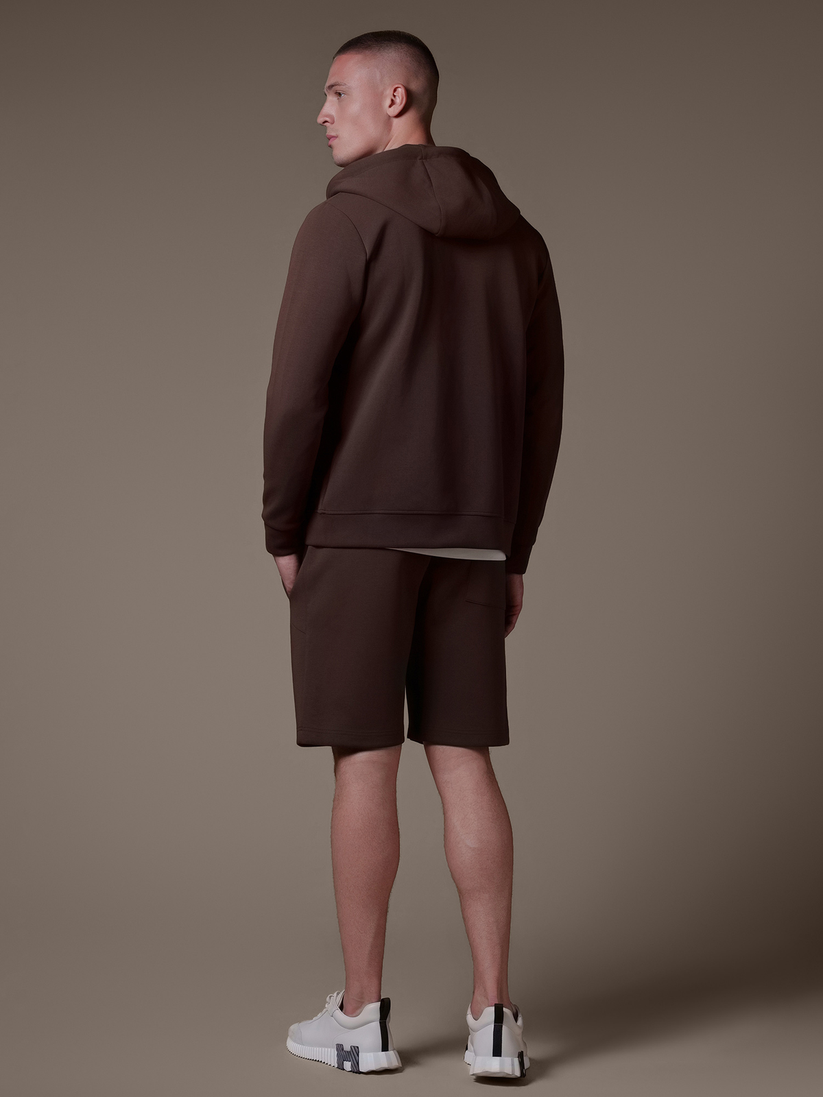 Interlock Flow Short Set - Brown