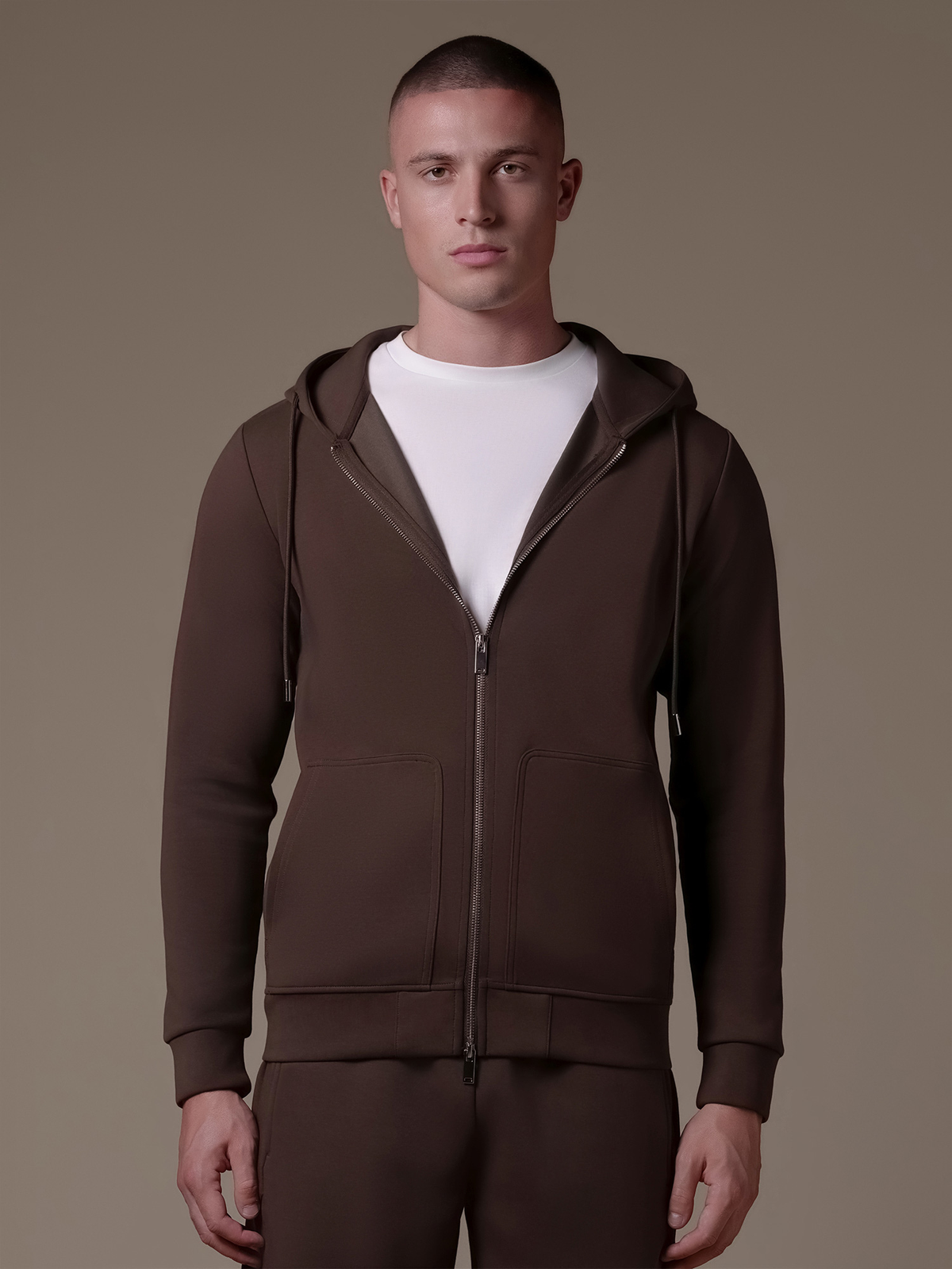 Interlock Flow Short Set - Brown