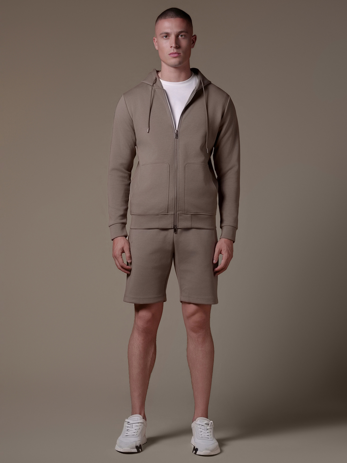 Interlock Flow Short Set - Taupe