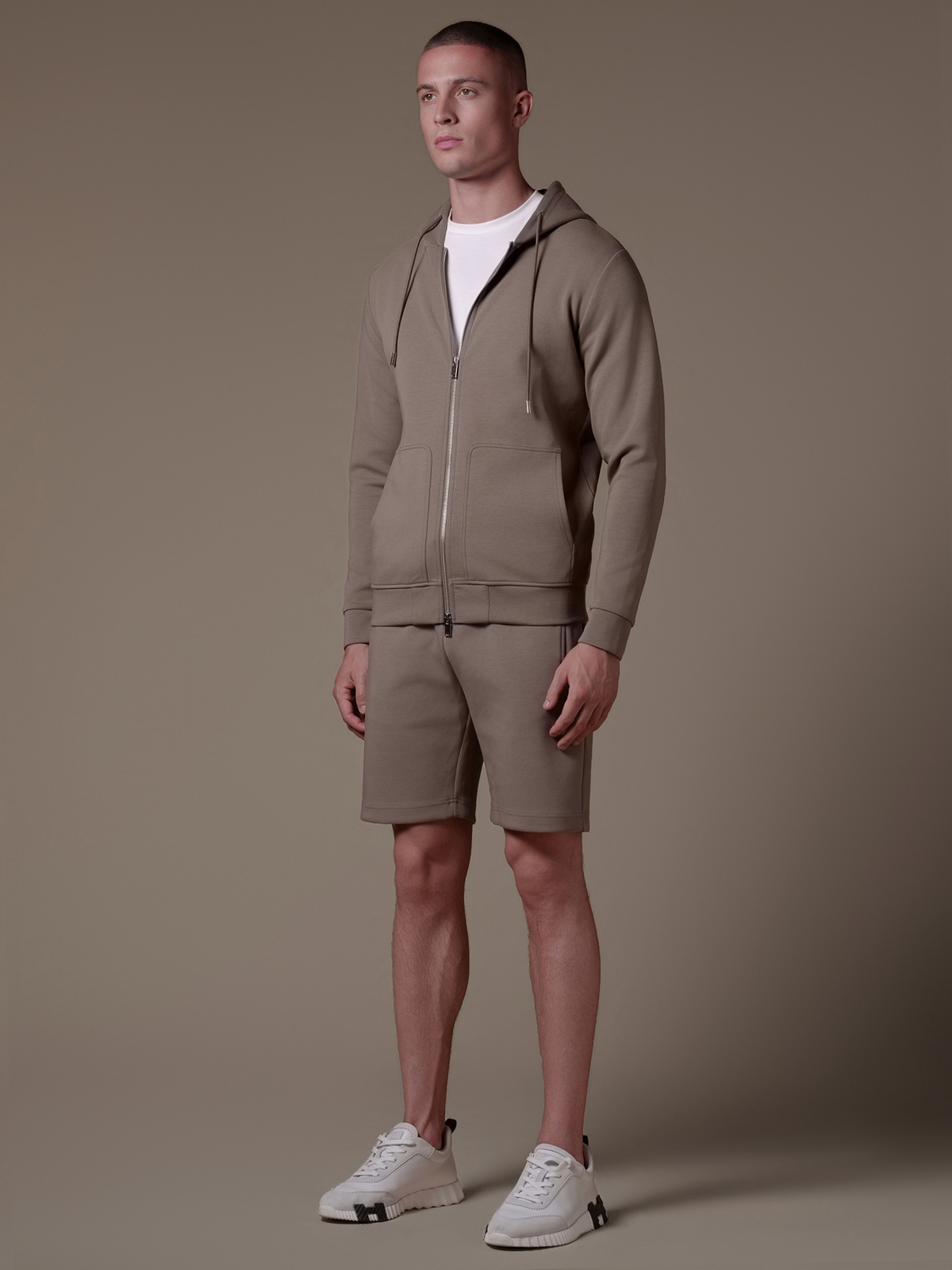 Interlock Flow Short Set - Taupe