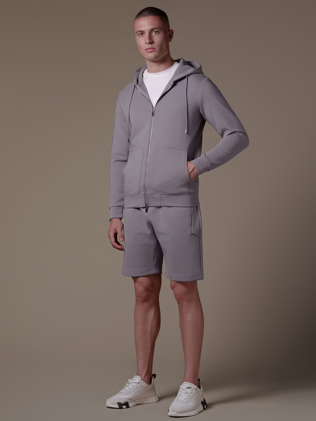 Interlock Flow Short Set - Grey