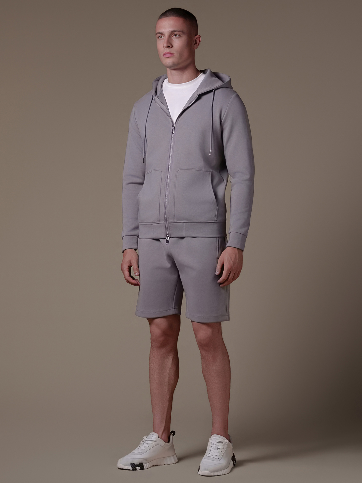 Interlock Flow Short Set - Grey