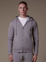 Interlock Flow Zip Hoodie - Grey