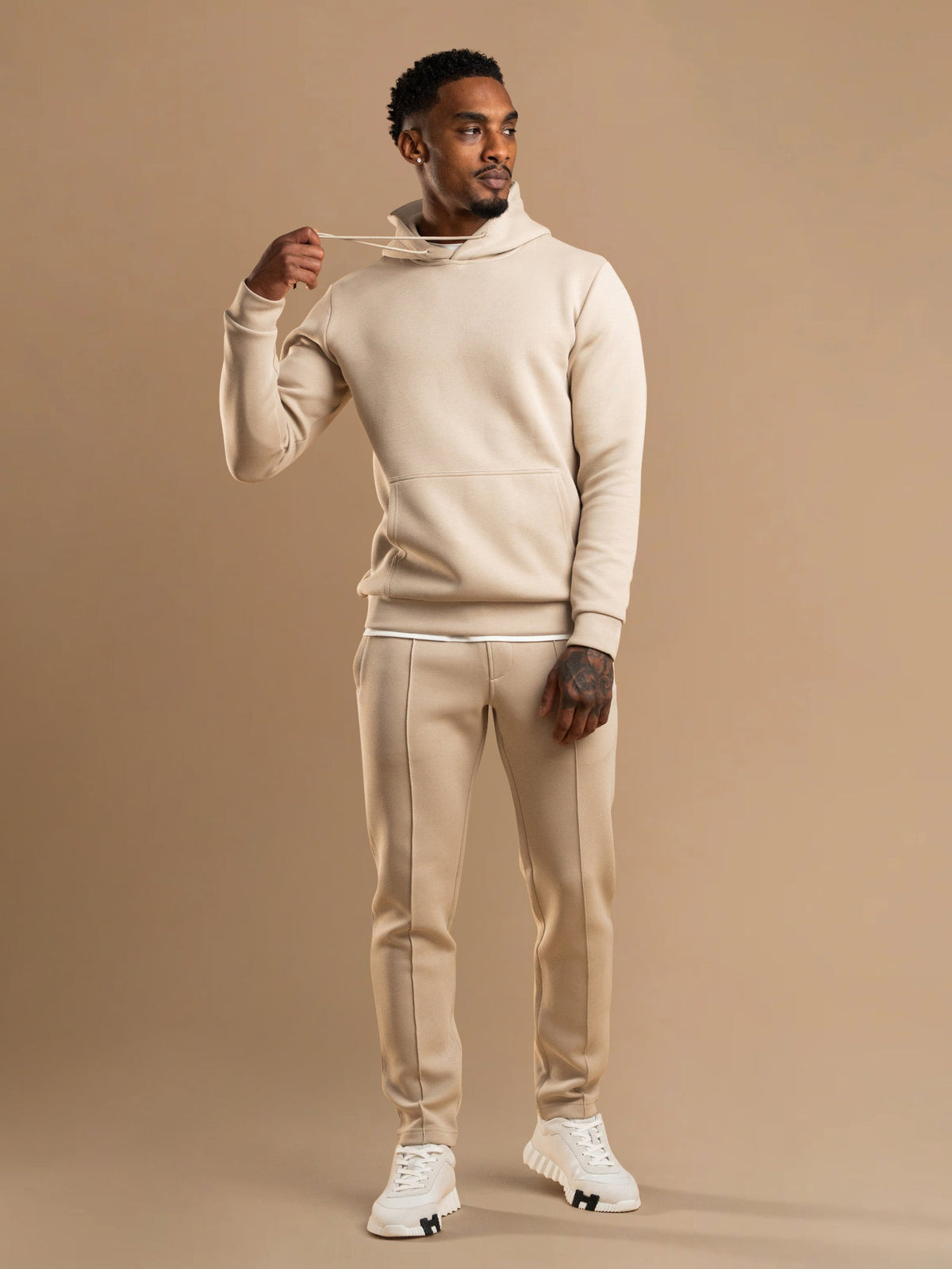 Essential Interlock Jogger - Beige