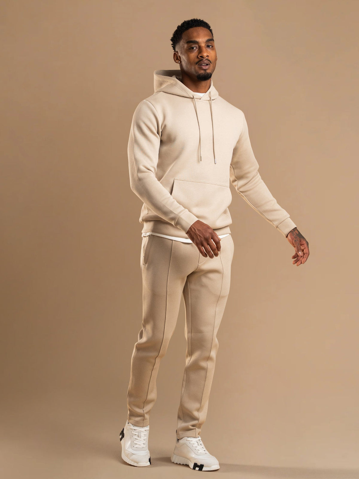 Essential Interlock Hoodie - Beige