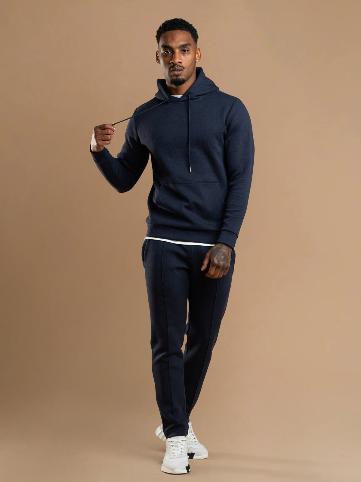 Essential Interlock Hoodie - Navy