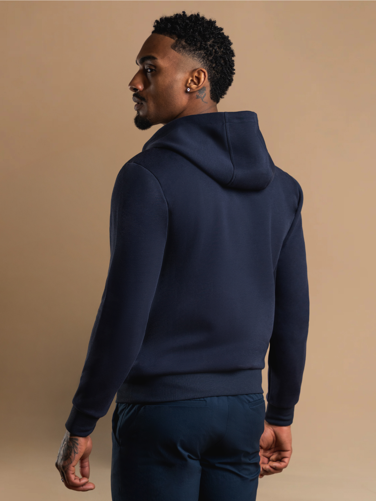 Hybrid Quilted Windbreaker - Navy