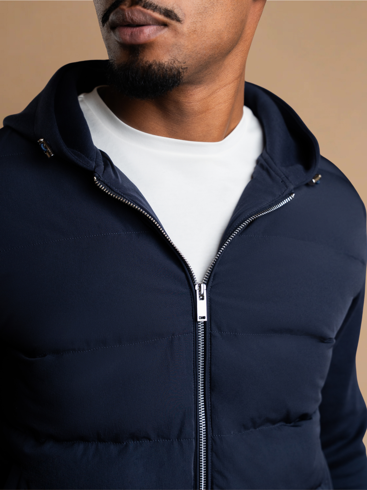 Hybrid Quilted Windbreaker - Navy